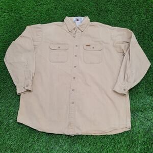 Vintage 90s Carhartt Button Shirt 2XL 28x33 Baggy